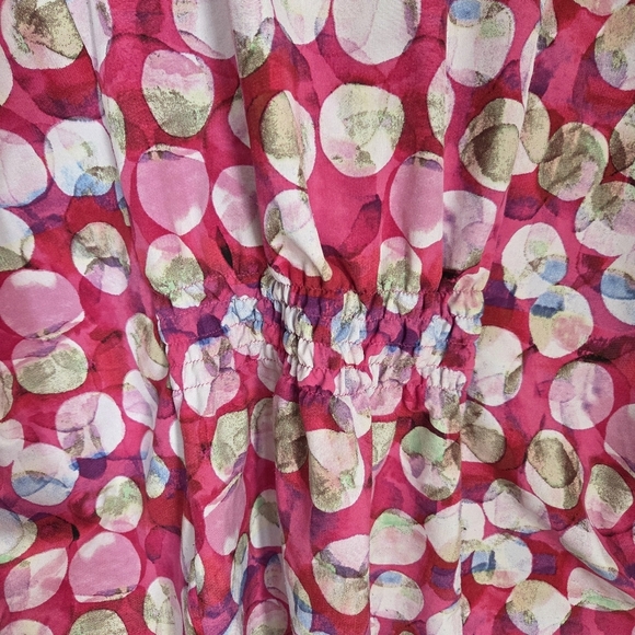 ⭐️White Cross Pink Multicolor Short Sleeve Scrub Top Size XXL - Picture 3 of 7